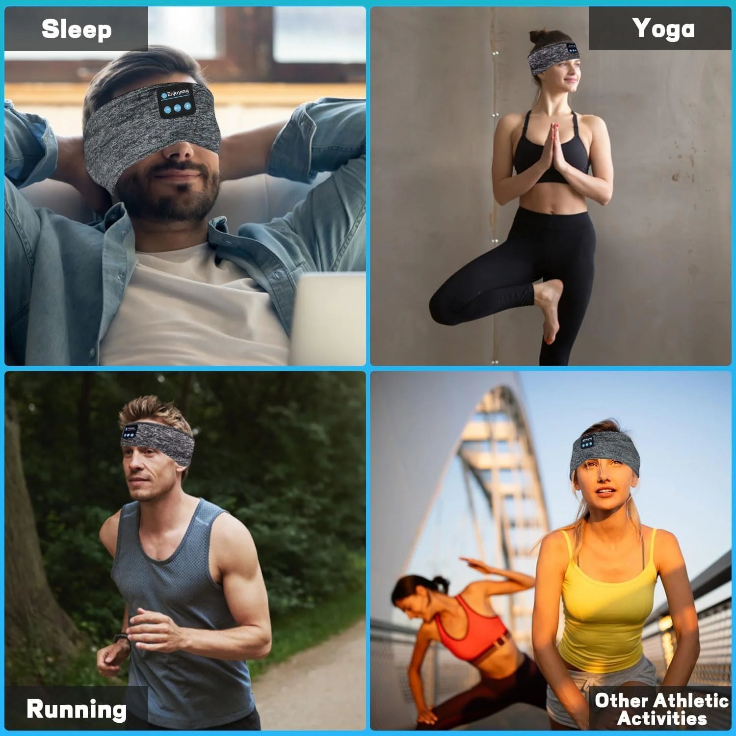 V5.4 Sleep Headphones Headband,Soft Sleeping Wireless Music Sport Earphones with Ultra-T aperçu 5