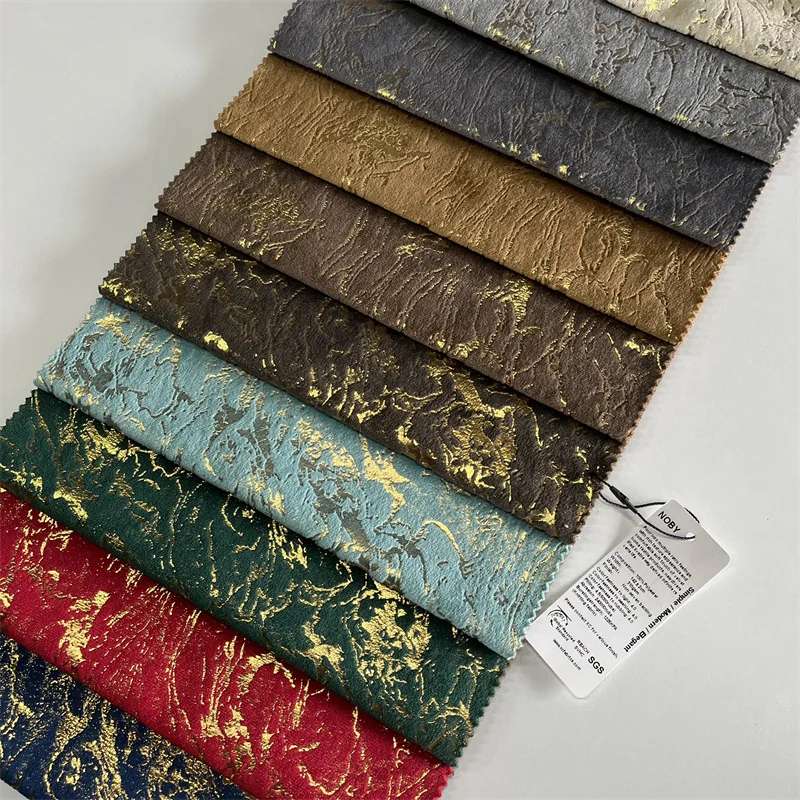 Classical Holland Velvet Glue Embossed 100% Polyester Knitted Fabric for Car Sofa Cushion & Furniture for Curtains & Accessories