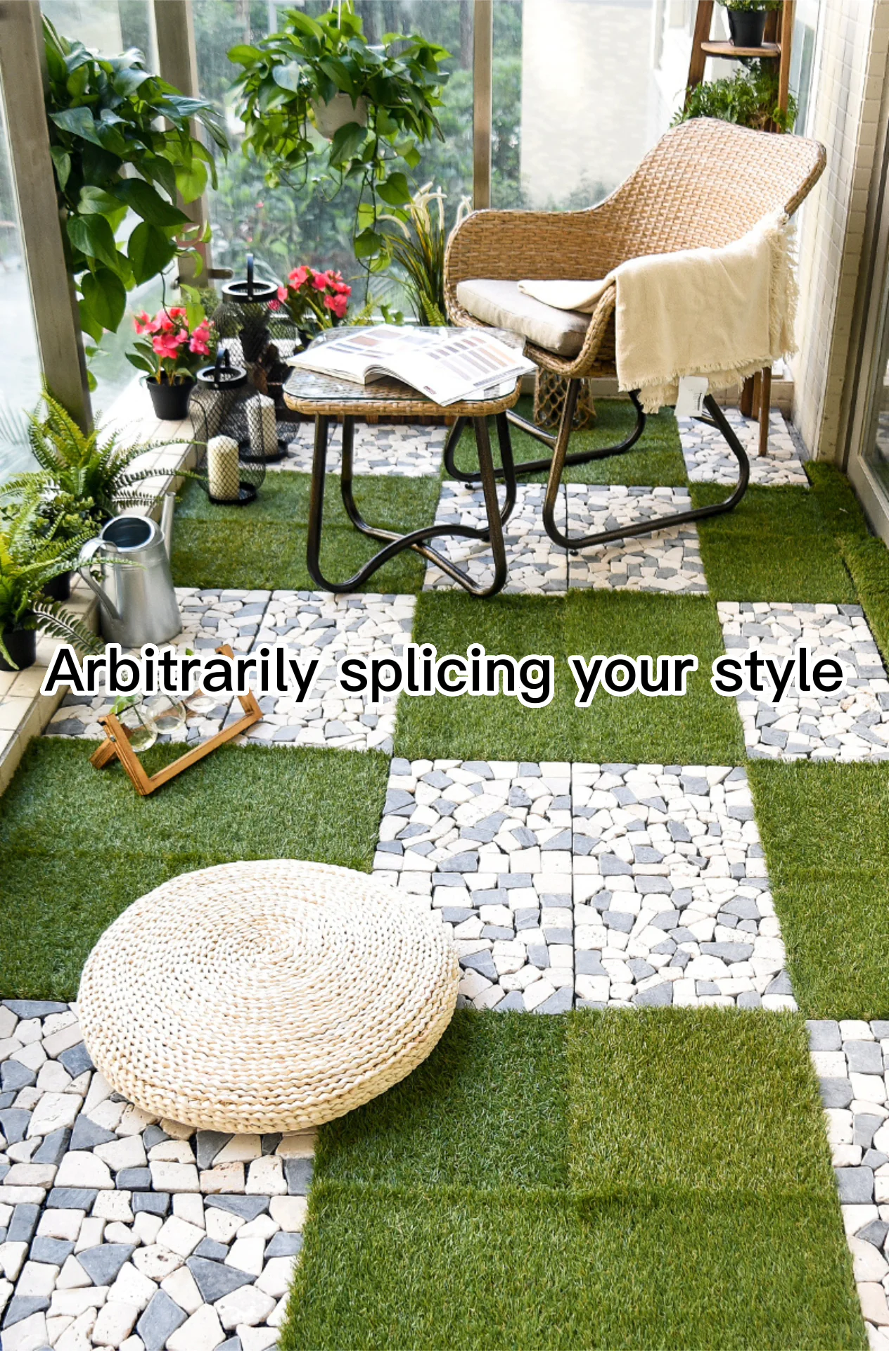 Natural Travertine Stone Decking Tile Interlocking Floor Deck Tiles