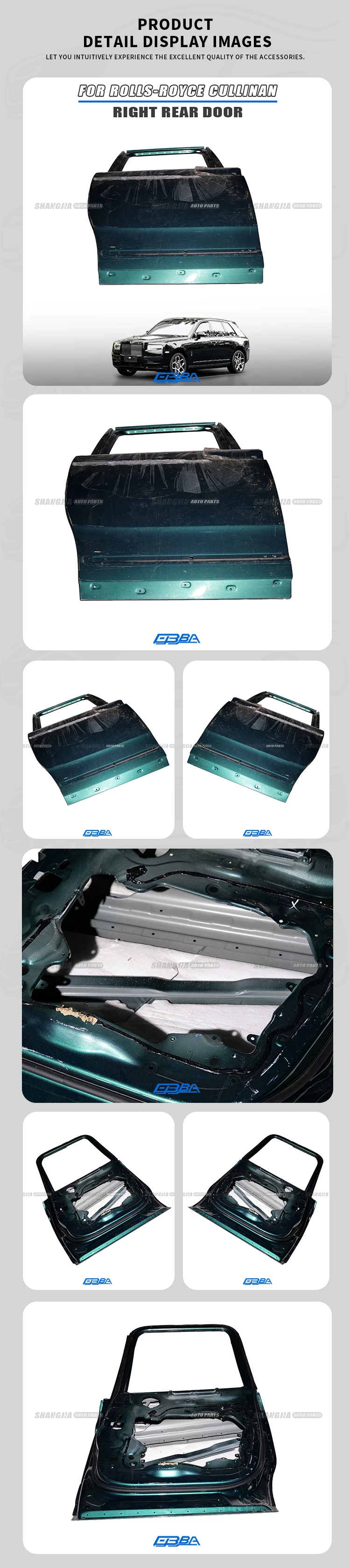 Car Door Accessories Aluminium Alloy Right Rear Door For Rolls-Royce Cullinan Easy Install 41008737112 Spare Parts Car Hot Sale details