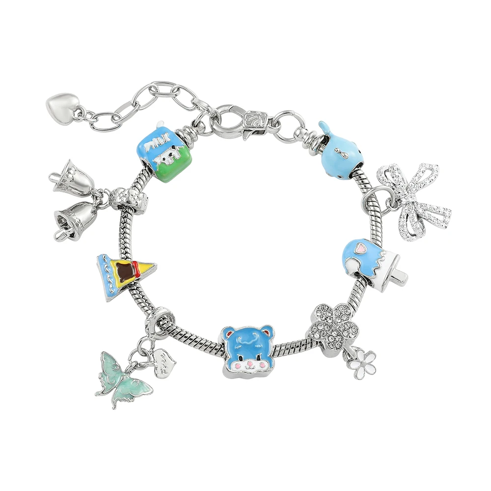 Kawaii Small Dolphin Pendant Bracelet Creativity DIY Charms Bangle