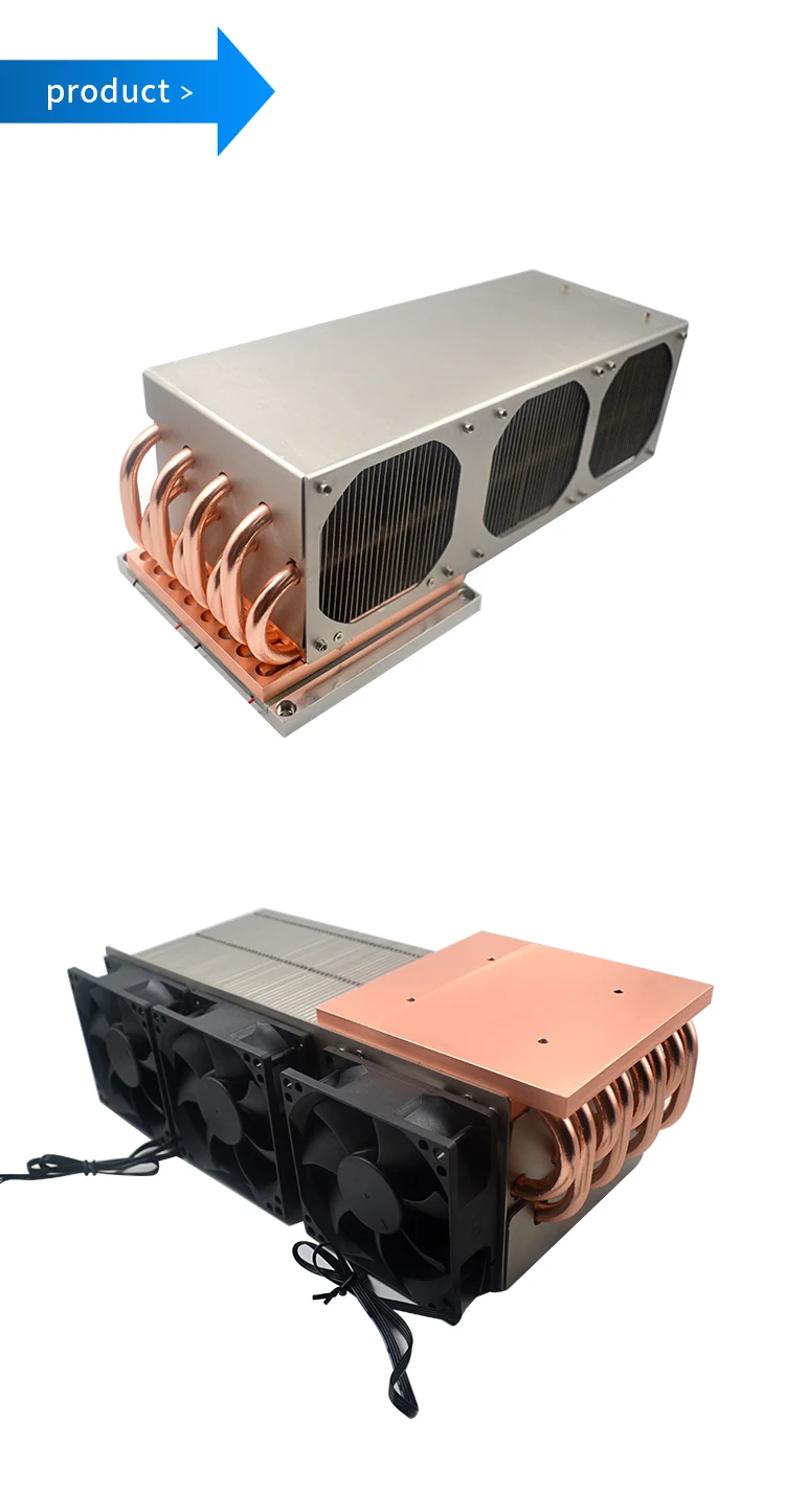 Custom Led Heatsink Copper Heat Pipe Heat Sink 400w 600w For Power