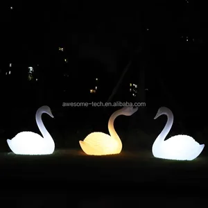 Outdoor Waterproof Battery Landscape Swan Lamp Luminous Garden Decorative Animal Atmosphere Lawn Lights