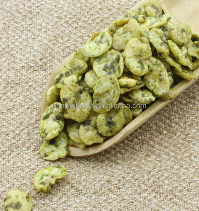 BRC/OU KOSHER Verified Hot Sale Fried Fava Bean Crisp Seaweed Broad Beans Slices Snacks details