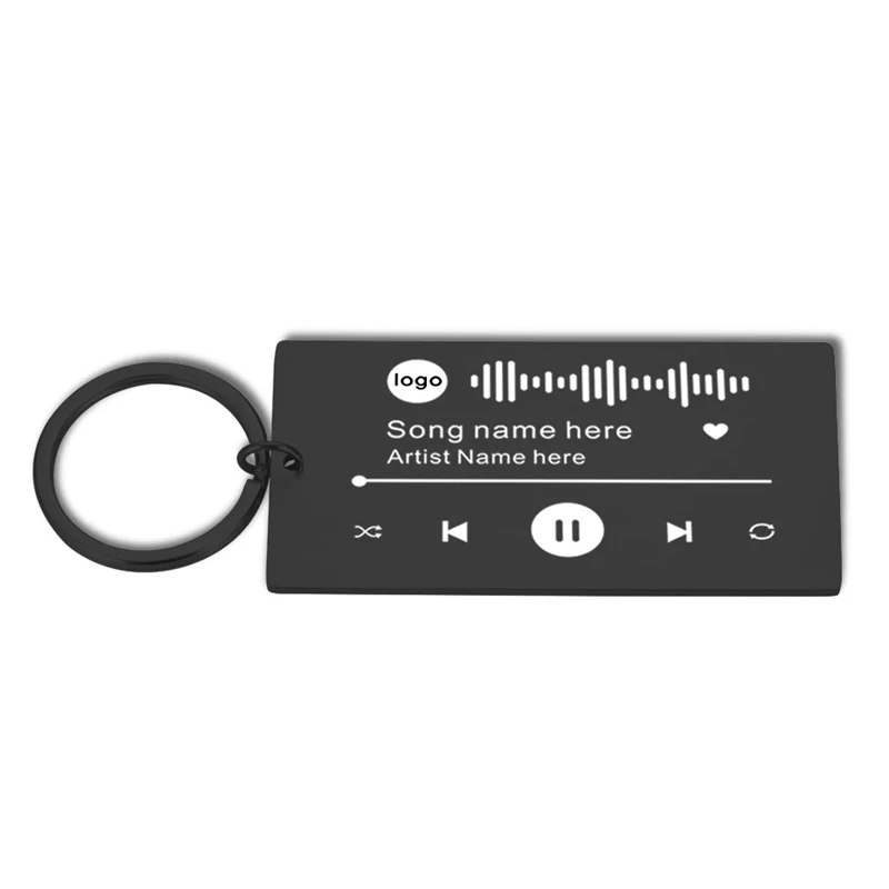 Custom Code Keychain Favorite Song Customized Song Name Singer Spotify Code Music Teacher Boyfriend Girlfriend Gift Music Lover