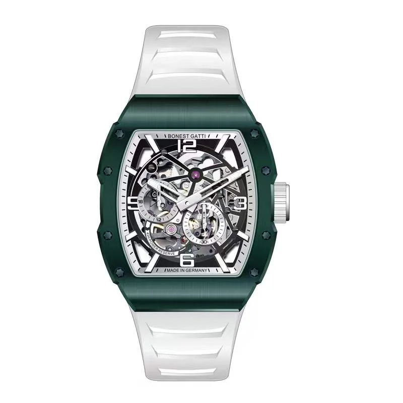 Bonest Gatti Luxury Brand Automatic Skeleton Men Watch with 316L  Stainless Steel Mechanical Movement Watches BG9903-A6