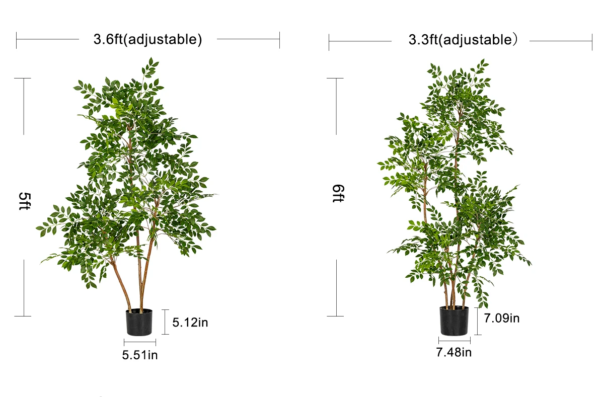 1.9M Tall Plastic Tree Simulation Tree Factory Hot Sale Facked Artificial Plants Greenery Potted Outdoor Indoor Home Decoration supplier