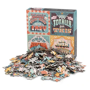 Custom 500pcs Jigsaw Puzzle Factory Cartoon Paper Animal Jigsaw Puzzle for Adults and Children