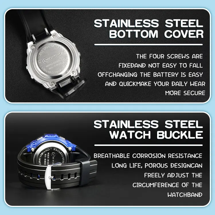Fashion LED Watches Multi Function Changed Light Color Silicone Waterproof Wrist Digital Kids Sport Watch