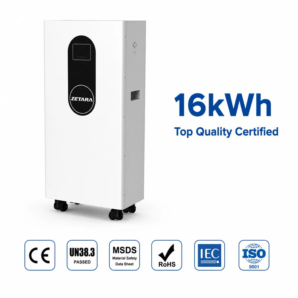 51.2V 314Ah LiFePO4 Battery 16kWh Energy Storage System Wall Mounted Lithium Ion Battery Pack for Solar Inverter Storage