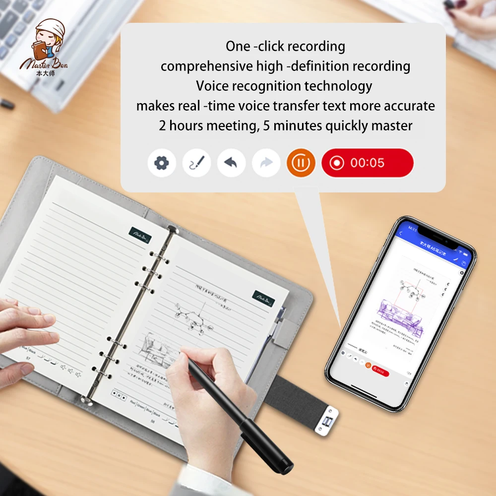 Master Ben Digital Writing Smart Pen Cloud Sync Notebook
