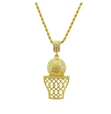Basketball Hoop Pendant Hip Hop Jewelry 