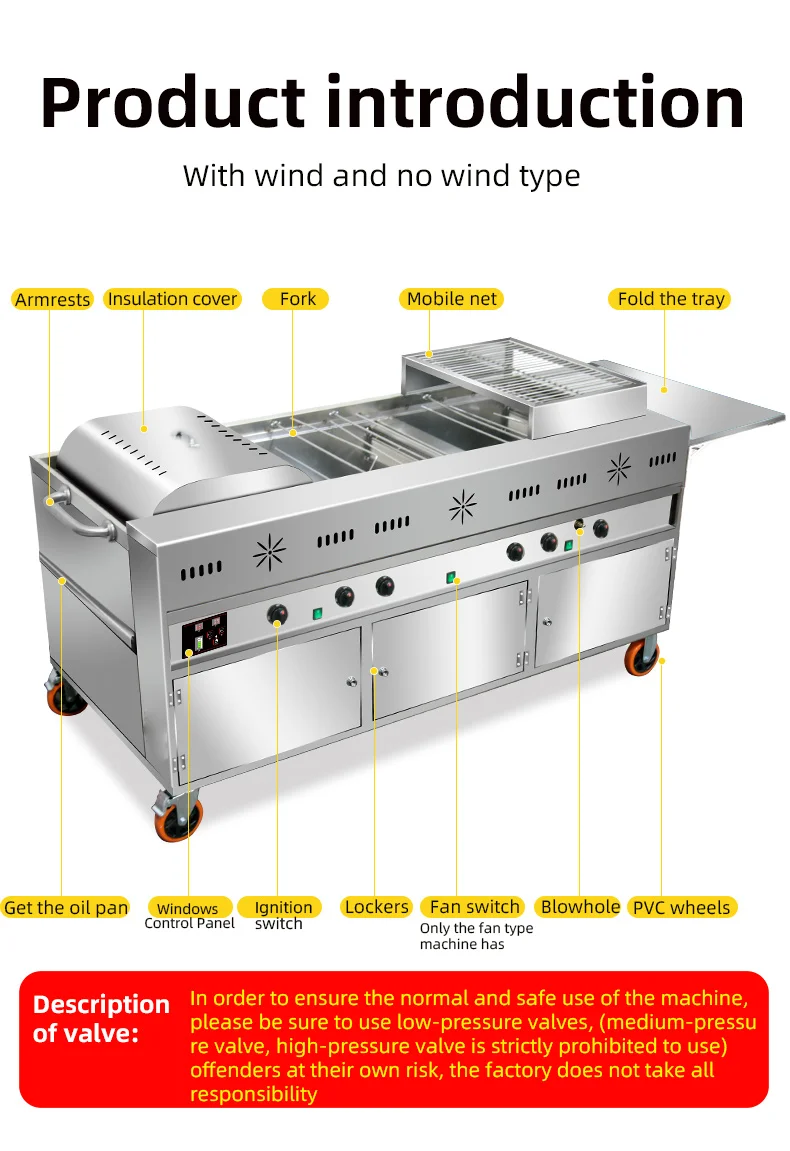 The Factory Directly Supplies Handpush Type Gas/electric/charcoal
