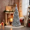 Árbol de Navidad preiluminado blanco de 1,8 m