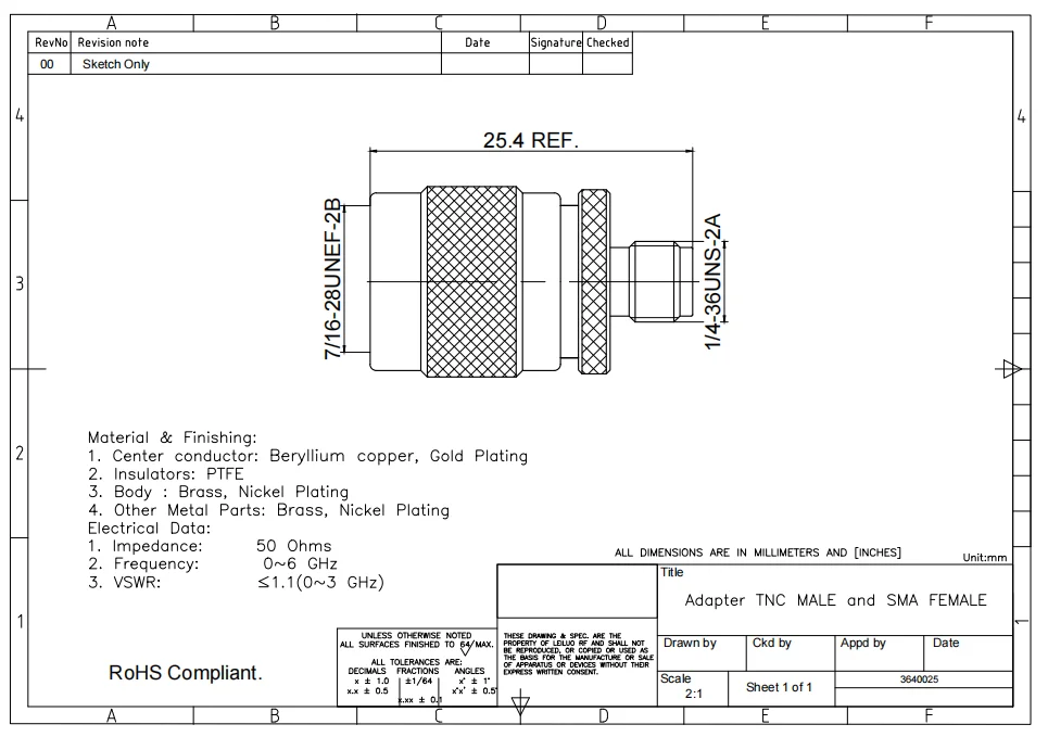 product rf coaxial connector adaptor tnc male to sma female-2