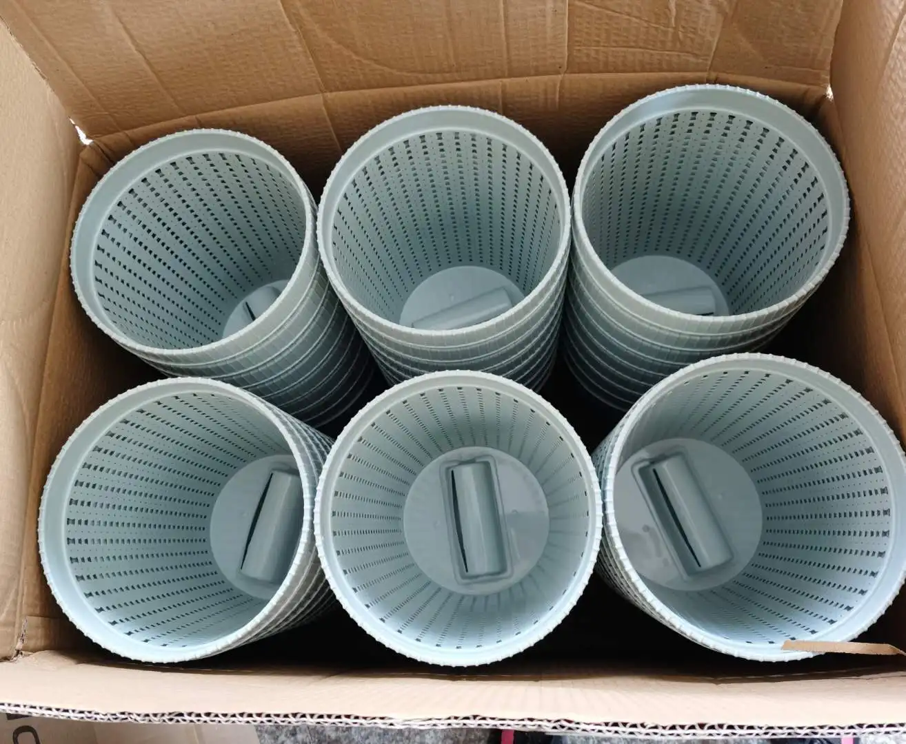 HANE Wastebasket Super Ini, Hollow Flower Shape Plastic Lidless