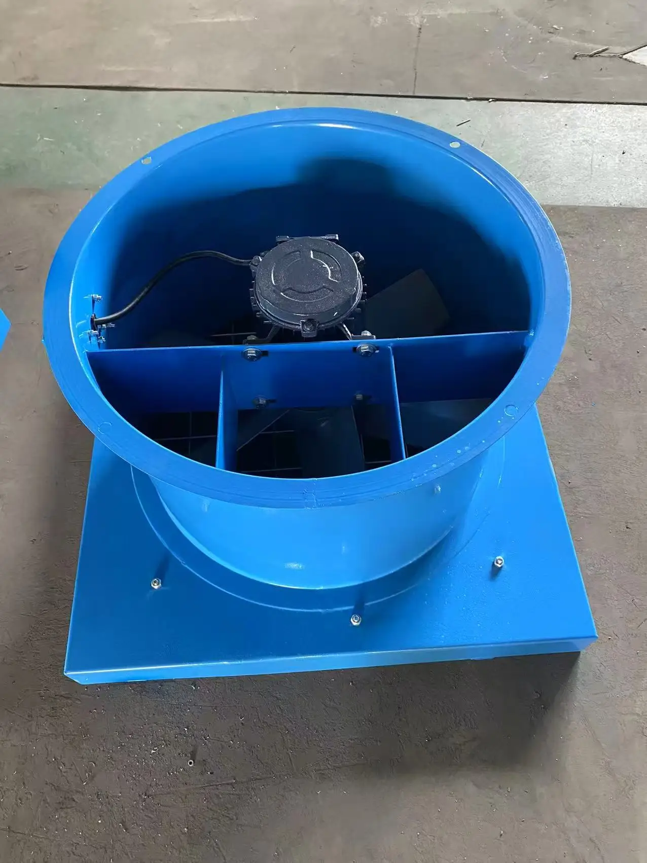 220V 800mm AC Smoke Extractor  Blue Cast Iron Stainless Steel AC Roof Fan Metal Fan Axial Flow Ventilation Fans