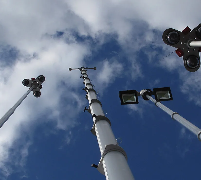 Manual Electric Pneumatic Hydraulic Retractable Galvanized Telescopic Mast Liggt Tower Camera Wind Turbines