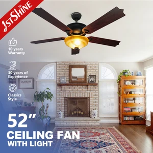 1stshine Ceiling Fan Manufacturer Classic 5 MDF Blades Home DC Motor 6 Speeds Ceiling Fan with Remote