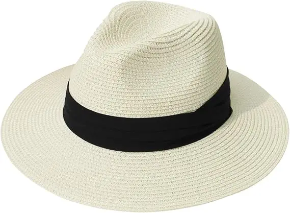 Breiter Strohhut Für Damen Für Den Strand Und Outdoor Freizeit_voghion.com