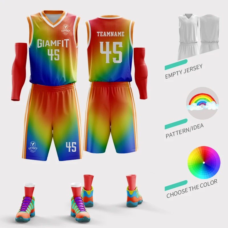 Баскетбольная майка и шорты на заказ сублимационная Высококачественная одежда из полиэстера сетчатая Мужская баскетбольная футболка