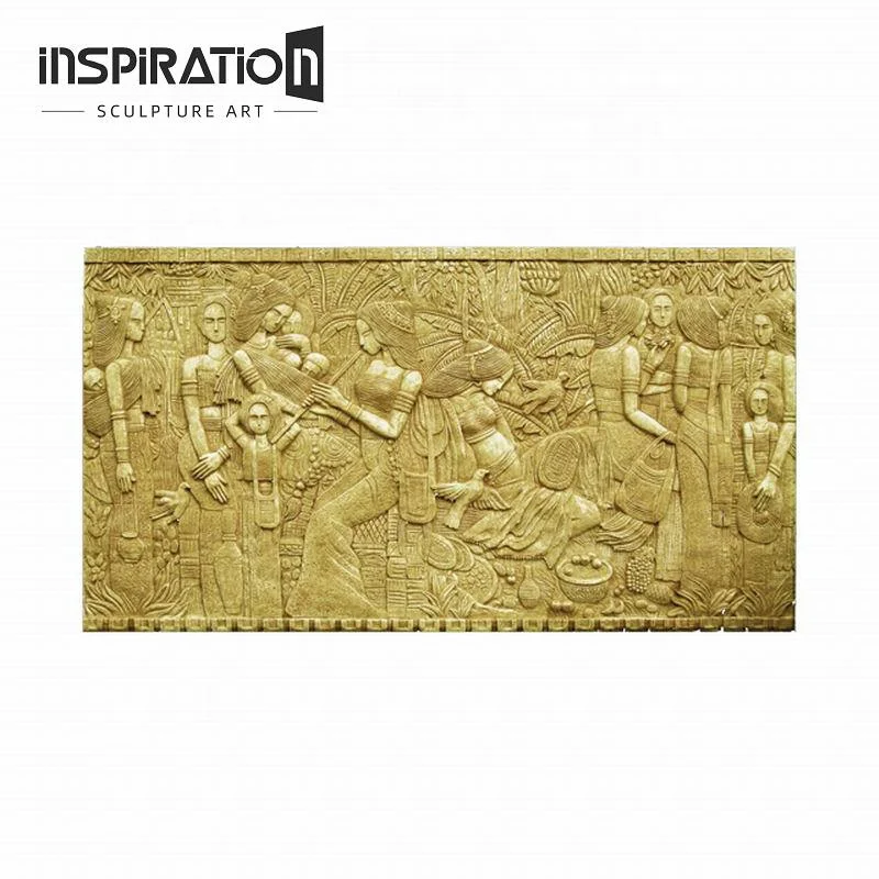 屋外の大きな石の彫刻壁パネルレリーフエンボス加工高レリーフ彫刻