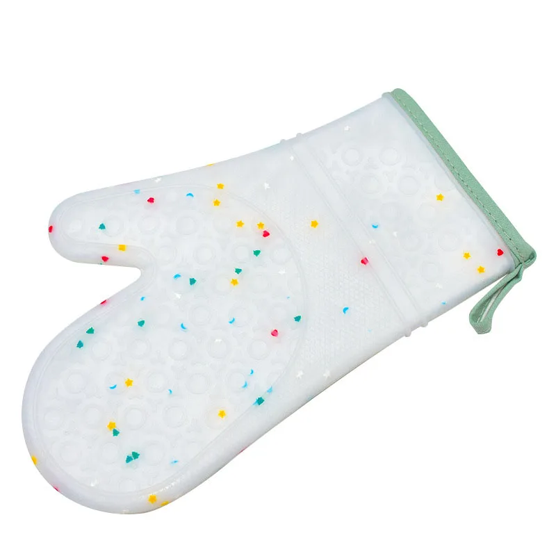 Customized 153g Baking Kitchen Glove Heat Insulation Microwave Oven Waterproof Silicone Gloves Heat Resistant BBQ Gloves factory