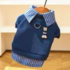 513B Bleu marine, carreaux bleu foncé, style Miu Miu