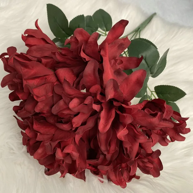 New Wedding Artificial Flowers 7-Head 3-Head Purple Orchid Dahlias Ground Cloth Simulation Flower Arrangement Wedding Road