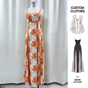 Reputable Suppliers Custom Clothing Manufacturers Popular Items Now Wholesale Summer Long Maxi Woman Dress Bulk Items for Sale