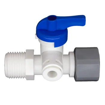 DNTFIT PA series hand valve  female adapter 1/4 tube 1/2 thread water filter purifier parts