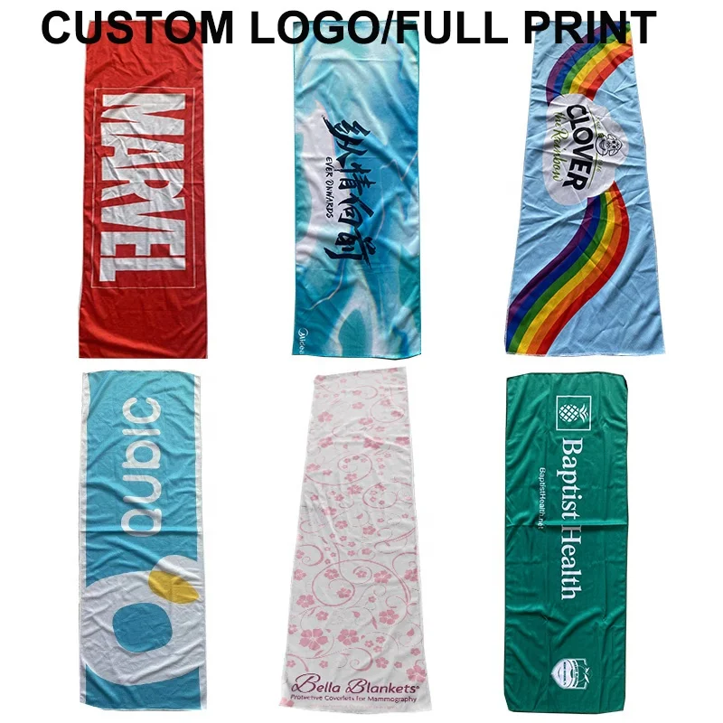 Polyester Instant Ice Chill Cool Towel Instant Cooling Sports Custom Logo Microfiber Cooling