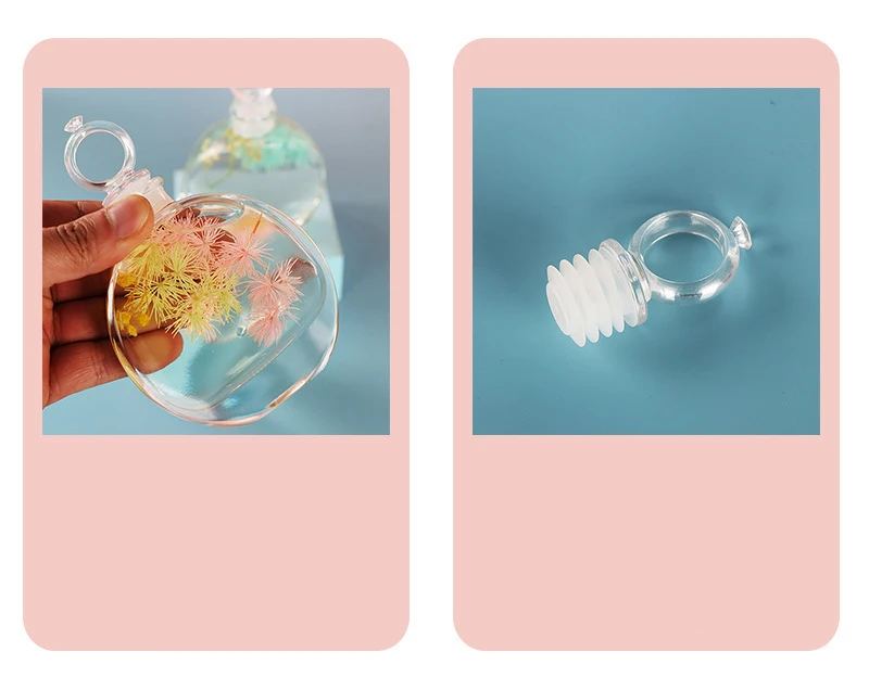 100ml Oblate Transparent Diffuser Glassware With Lid DIY Floating Packaging Bottles