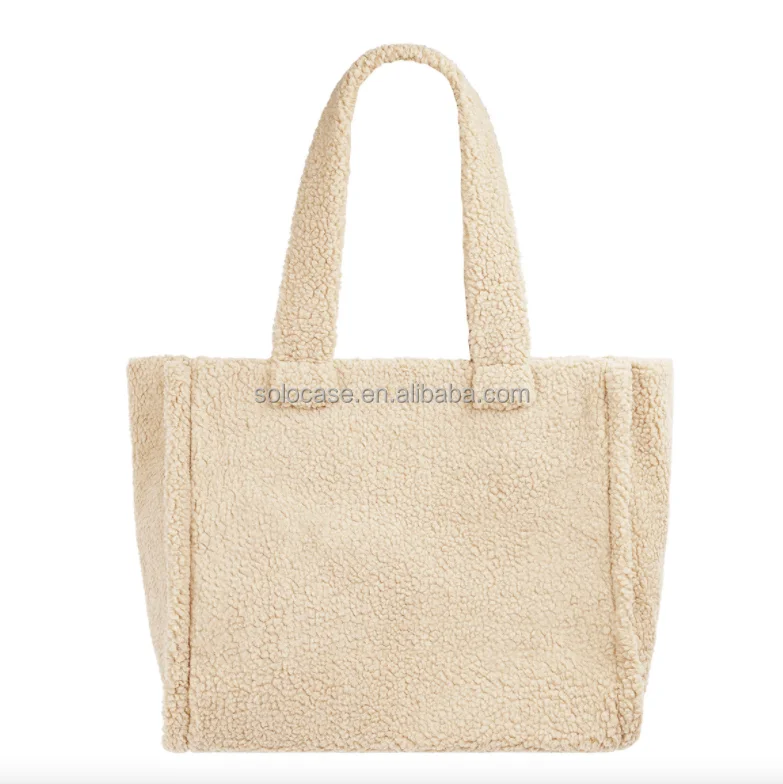 Comfortable Soft Sherpa Shopping Bag