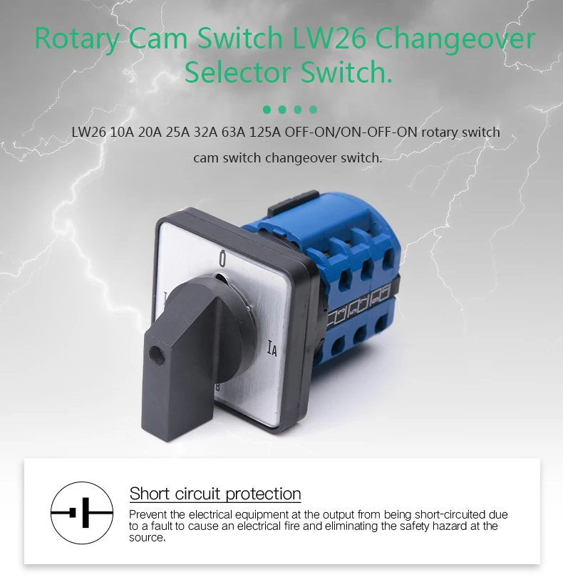 4 Positions Rotary Switch Selector Triple Pole Electrical Main Enclosure Rotary Isolator Switch