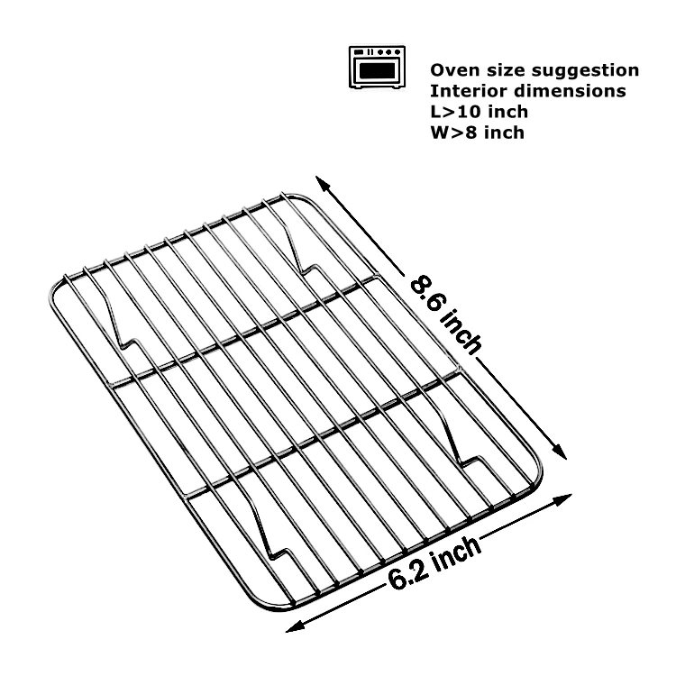 Kitchenatics 8.5 x 12 Quarter Size Wire Oven Rack