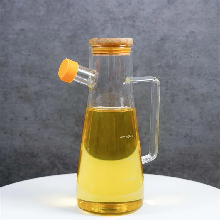 OEM ODM Customized Transparent borosilicate Cooking Oil Glass Bottle Jug/pot