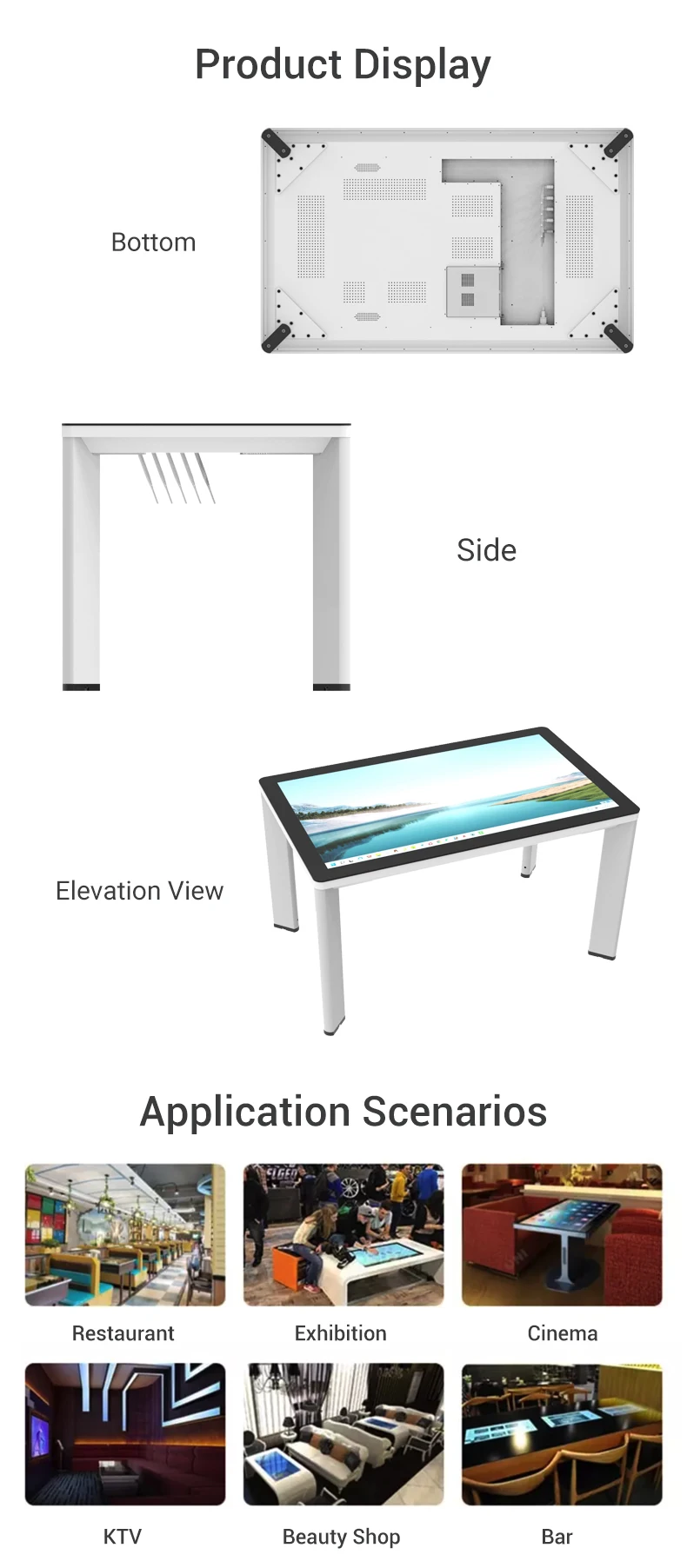 Hot Sale Touch Interactive Game Table Digital Touch Screen Game Table