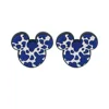 Mouse head bead Navy Blue SA324