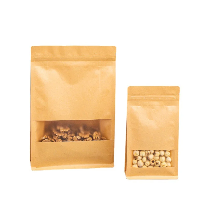 Yurui 1lb Custom Printed Plastic 12 Oz Flat Bottom Kraft Paper Coffee Bags Packaging With Valve And Zipper