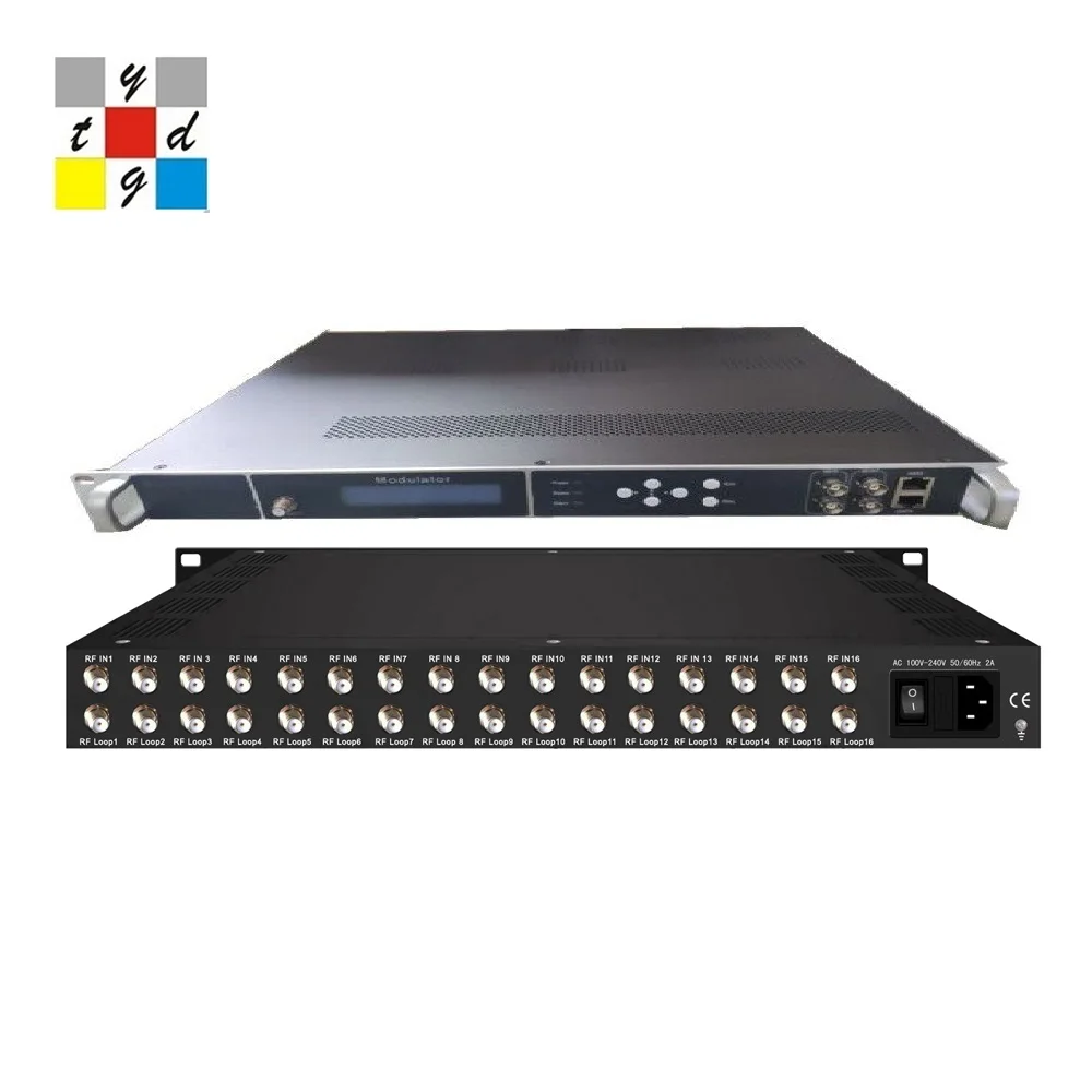 Fta iptv Transmodulator 8ch 24channels Dvbt Isdbt Qam Catv Rf Digital Modulator