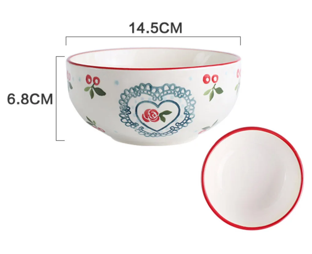 6.5in bowl Porcelain dinner set with Simple design Spring Cherry flowers hot sell