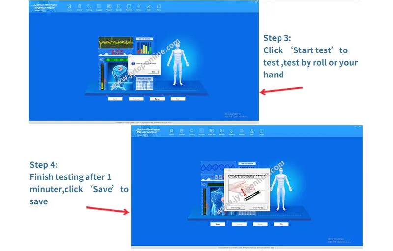 JYT-QA08 Bioresonance Magnetic Quantum Analyzer Qrma Body