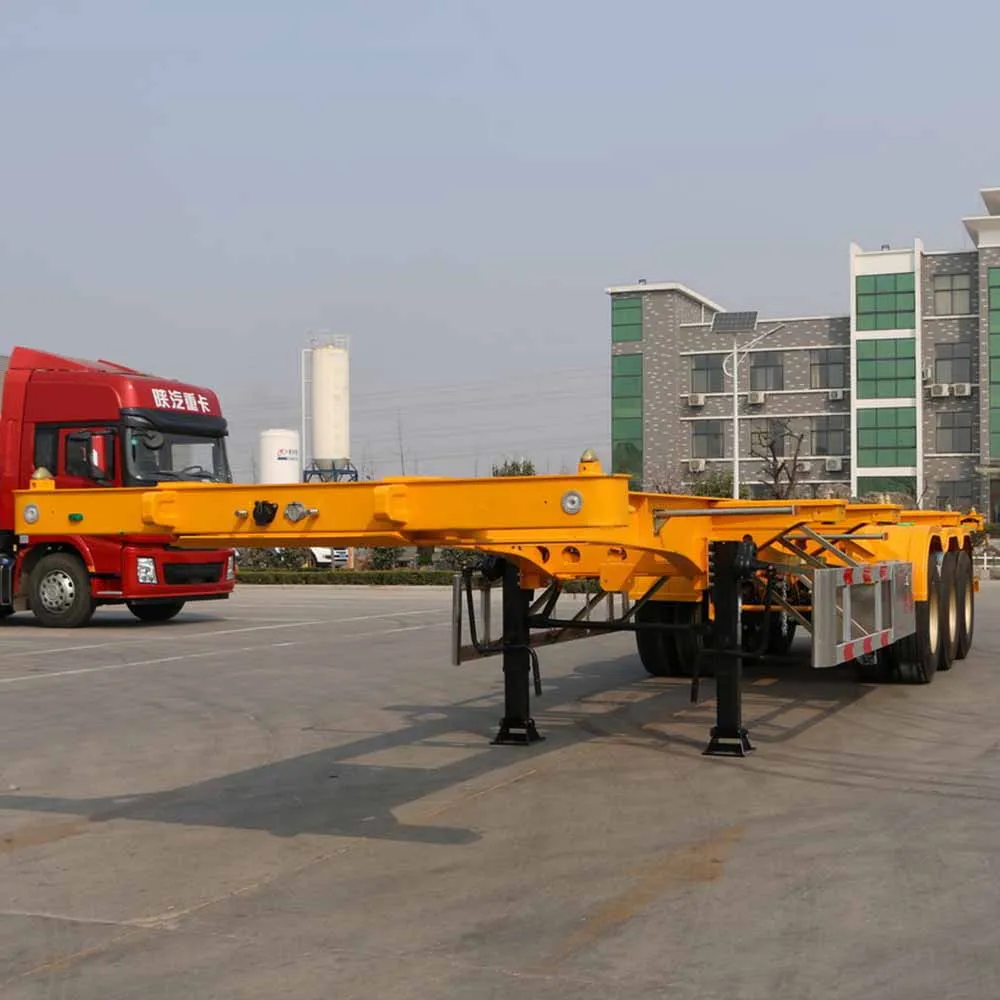 Made in China High Quality 40 Feet Container Transport Flat Bed Trailer 3 axle Flatbed Semi Trailer details