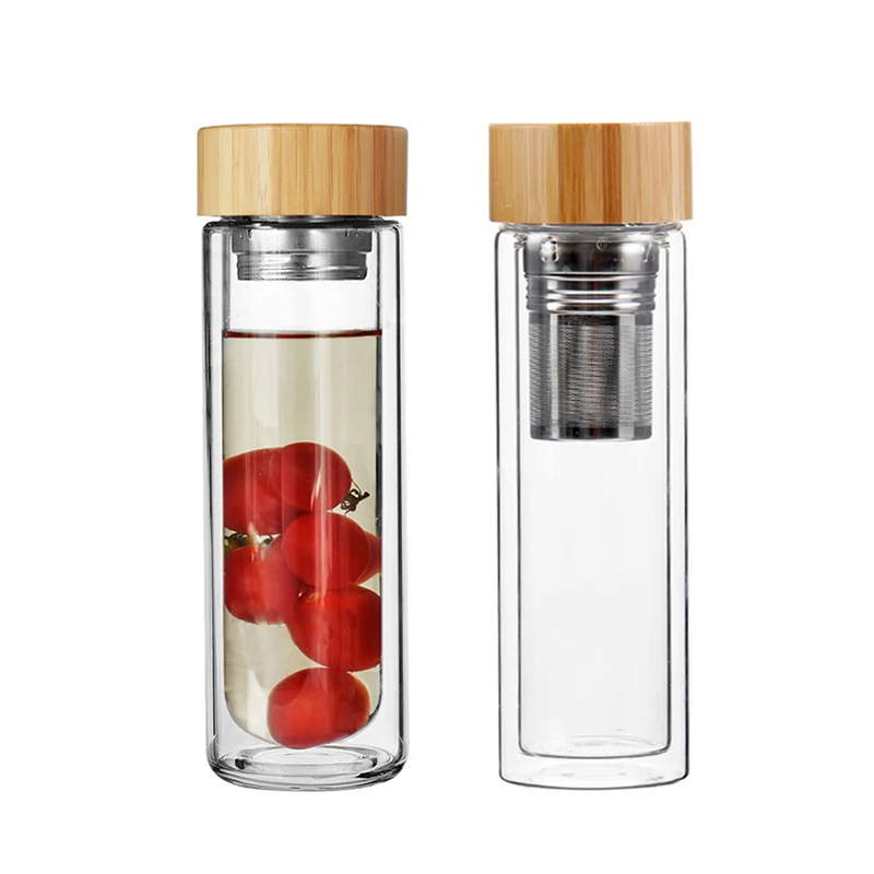 ORIGIN Fruit and Tea Infuser Borosilicate Glass Water Bottle with