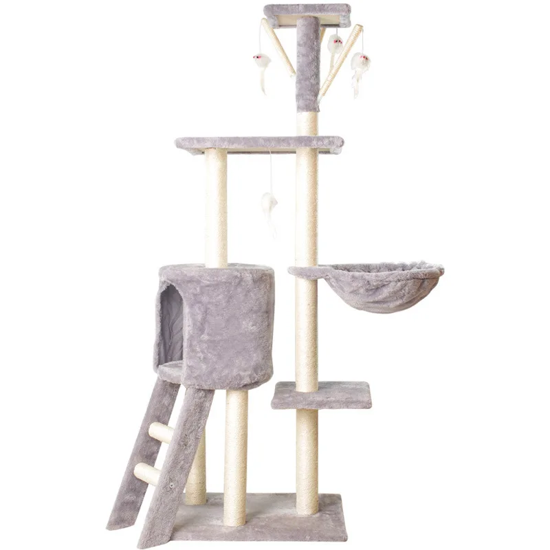 Wholesale Customized Shape Multi-level Cat Tree For Climbing And Scratching