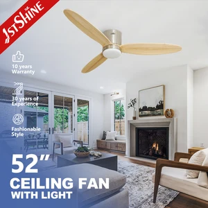 1stshine Ceiling Fan Bedroom Silent Fancy LED Light Remote Control Flush Ceiling Fan