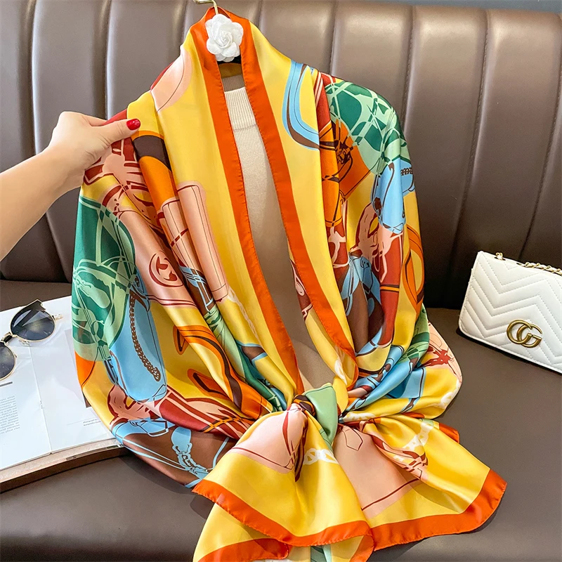 【日本入手困難】Printed silk twill scarf 90 x 90 スカーフ The Lunar Leopard Silk Twill Scarf 90 – Sabina Savage
