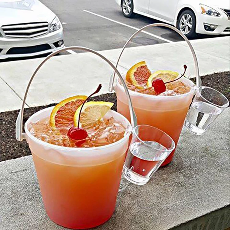 35oz Plastic Drink The Rum Bucket With Handle Custom Margarita Mix