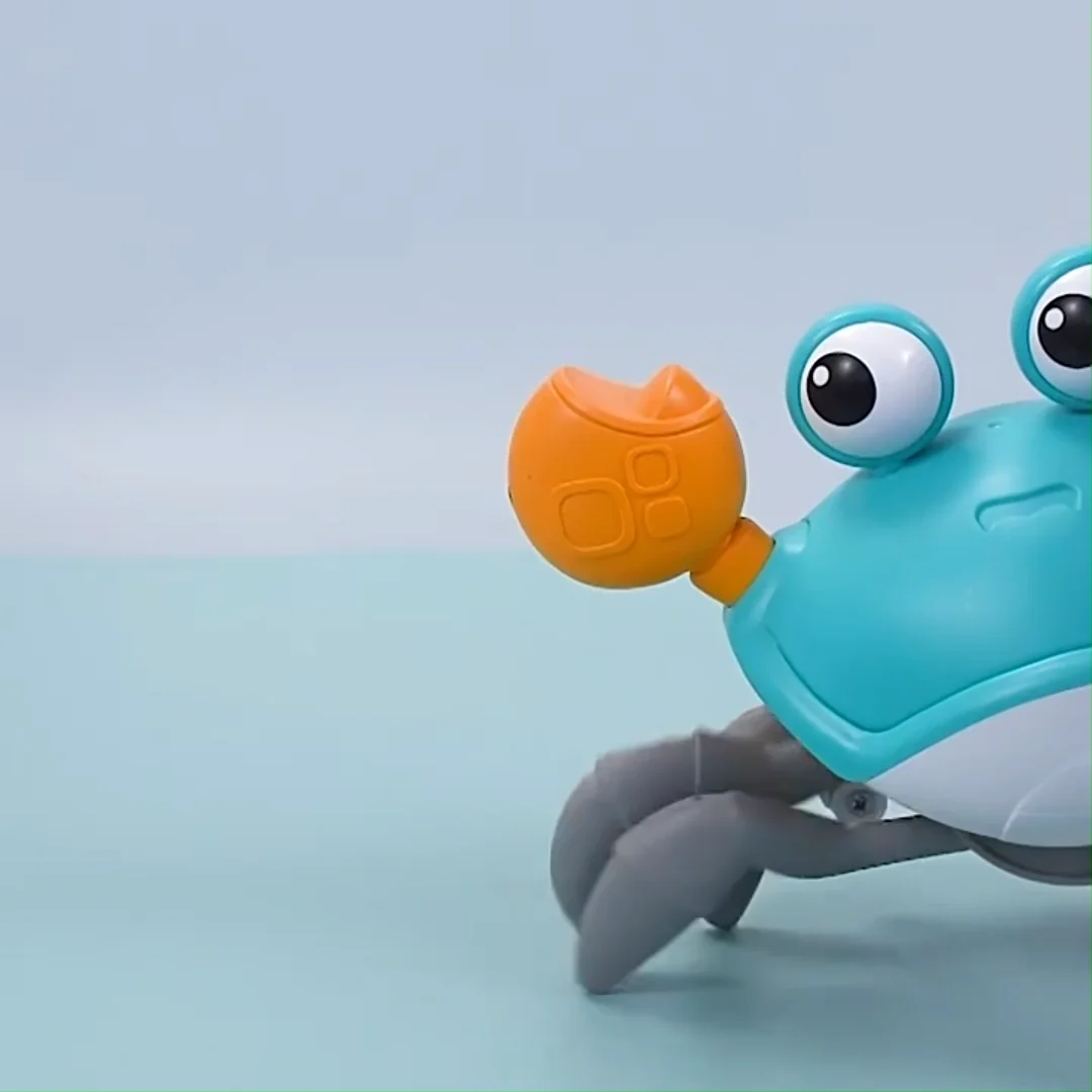 Usb Charging Baby Crawling Crab Toy With Light Up Music Automatic Sensory Induction Walking Pet